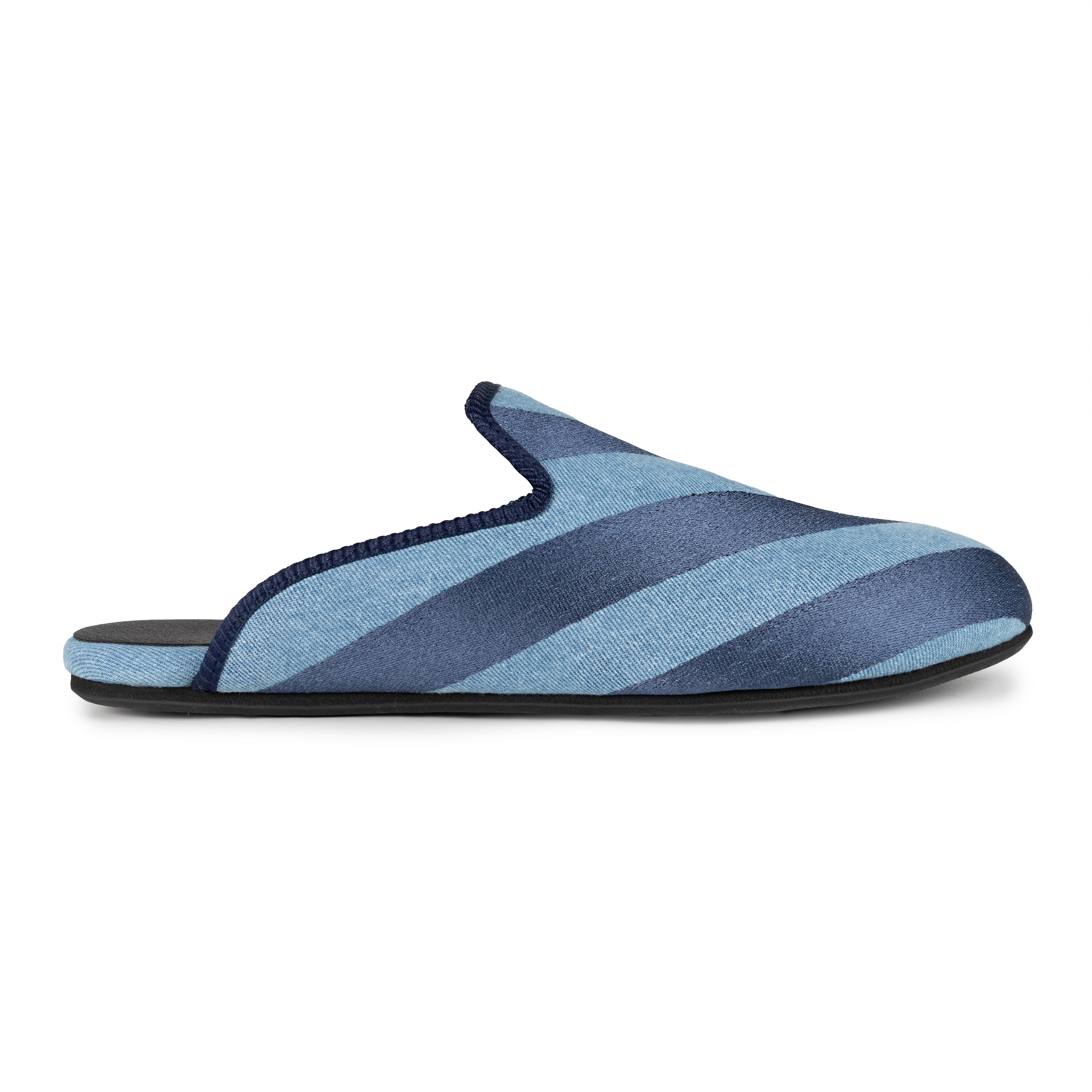 Blue Stripe Denim Slipper