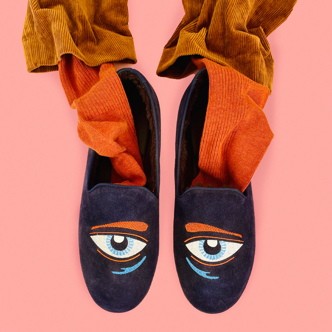 Never Blink Flauschige Pantoffeln