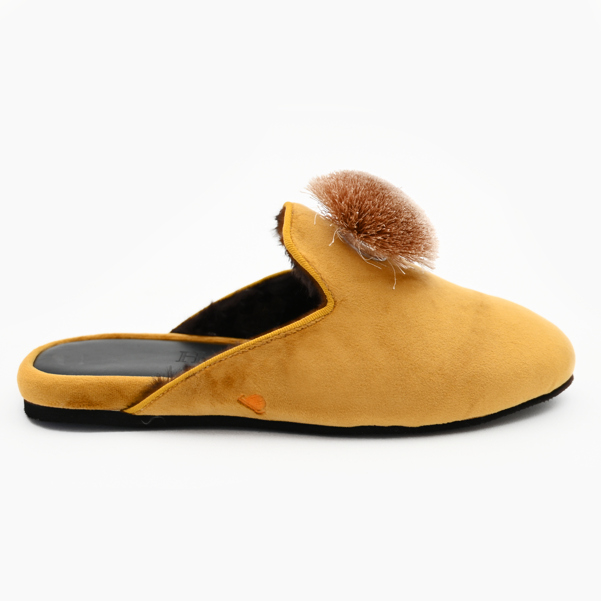 Pompom Tassle Braune Pantoffeln